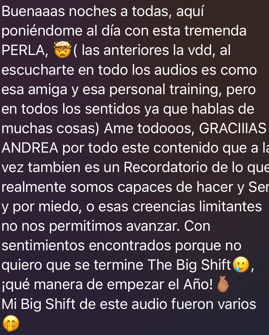 Testimonio de The Big Shift