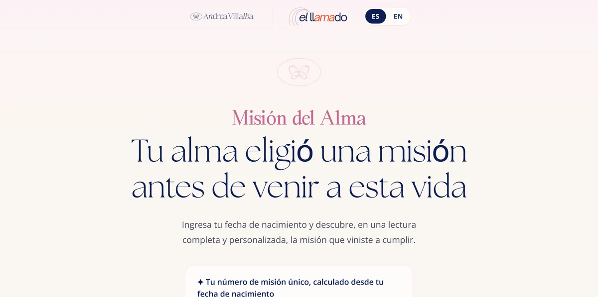 Misión del Alma: pones tu fecha de nacimiento y recibes tu lectura